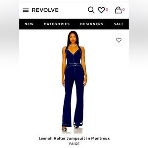Paige: Leenah Halter Jumpsuit in Montreux. Size 4.